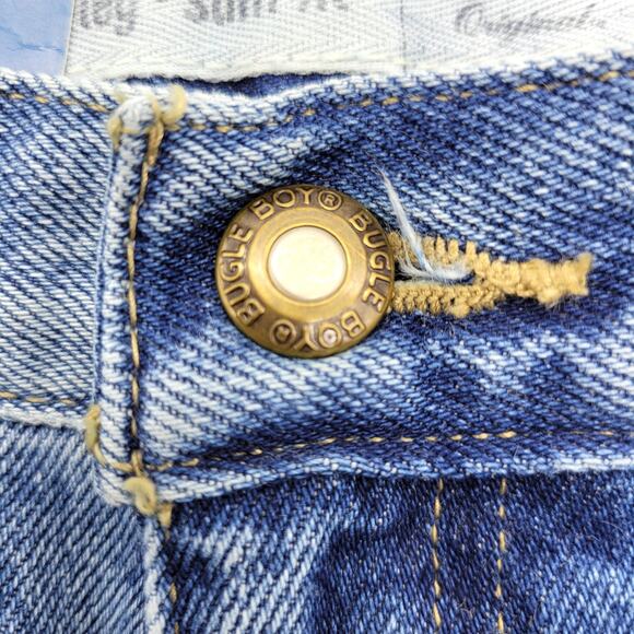 Bugle Boy Jeans Women's 12 Blue Denim Vintage 90s Rigid 100% Cotton High Rise - Picture 7 of 13